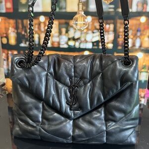 Saint Laurent Lou Puffer Medium YSL Shoulder Bag in Quilted Leather